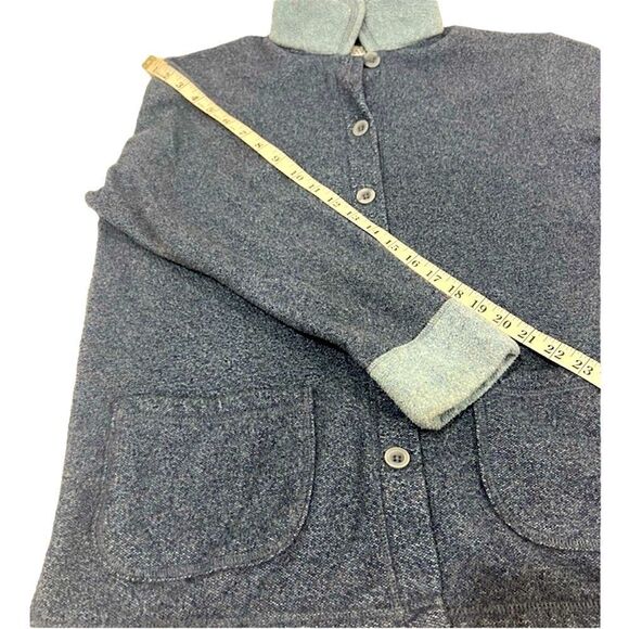 LL. Bean traveler blue  buttons front jacket size M regular - Picture 2 of 9